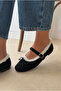 Women's Ballerinas Black Suede - 7