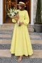 Alya Dress with Stitching Detail Tsd260273 Yellow - 5