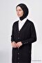 Button Detailed Basic Cardigan Black - 4