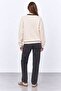 Printed Detailed Sweatshirt Beige - 4