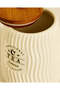 White Ribbed Tea Canister With Bamboo Lid - 5