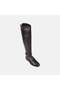 Women's Bitter Brown Double Metal Buckle Over-The-Knee Leather Boots - 7