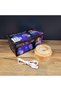 2 Pieces Rotating Galaxy Glass Globe Table Lamp – Wooden Look Plastic Base with USB Stand, Night Light, Rotating Desk Lamp - 3
