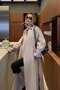 Stone Belted Premium Oversize Trench Coat - 8646 - 5