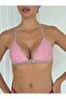 Glittery Front-Opening, Elastic Back, Non-Wired, Covered Single Bra.