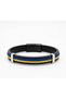 Yellow & Navy Blue Leather Men's Fan Bracelet