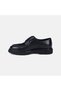 Men's Black Laced Suede Textured Classic Leather Shoes - 3