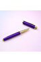 4 Pieces Purple Leaf Patterned Leather Notebook and Metal Rollerball Pen – Boxed Gift Set, Printed Cover, Feather Pen Motif, Notebook Pen Gift - 4