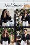 Women's Corseted V-Neck Balloon Sleeve Chiffon Blouse White, Black - 8