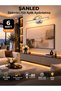 6W Electric Flute Led Sconce Chrome Color Daylight Adjustable Head 8 Pcs - 2