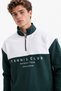 Boxy Fit Shirt Collar Sportsman Men's Sweatshirt - 8