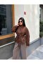 Women's Stand Collar Belted Suede Jacket - 5