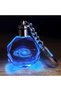 4-Piece Dust Cloud Glass Globe Gift Set – Color-Changing USB Table Light and Illuminated Crystal Keychain - 4
