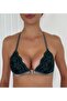 Glittery Front-Opening, Elastic Back, Non-Wired, Covered Single Bra.