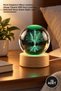 10 Pieces Tree of Life Glass Globe – Color Changing Table Lamp, USB Night Light with Wooden Base, Decorative Glass Globe Night Light