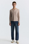 Ribbed Button Closure T-Shirt - 6