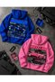 Lover - Friend Couple Combination Midnight and Roseline Back Printed Special Design Hooded Sweatshirt Set of 2