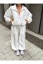 Women's Zippered Wide Collar Sports Top and Bottom Set - 5