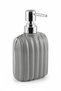 Porcelain Striped Liquid Soap Dispenser 350ml Gray 48439 - 3