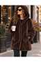 New Season Premium Quality Thick Hooded Plush Fur Women's Coat – Soft Textured Jacket with Pockets - 4
