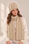 Unisex Knitted Scarf and Beanie Set 170X20 cm - 3