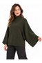 Asez Boutique Women's Turtleneck Bat Sleeve Oversize Knitwear Sweater - 5