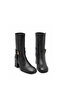 Genuine Leather Women's Boots S68 Black Floter (Black Floater) - 4