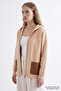 Leather-Trimmed Hooded Knitwear Regular Cardigan - 5