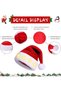 3pc 2026 Christmas Hat, LED Santa Hat, Adult Christmas Hat, Santa Hat, Red Plush Christmas Hats for Christmas, New Year, Holiday Party - 6