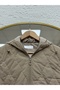 İclanur Metal Buttoned Zippered Hooded Inflatable Vest-En2219 Mink - 3