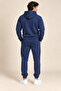 Men's 3 Thread Count Cotton Zippered Hooded Tracksuit Set Basic Jogger Bottom Top Set - 3