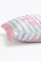 Riviera Dolce La Dolce Vita Written Blue Striped Tasseled Decorative Throw Pillow Cover - 5