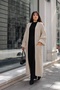 Women's Balloon Sleeve Long Knitwear Cardigan, Oversized Drop Shoulder Thessaloniki Knit with Pockets, Loose Comfortable Fit