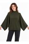 Asez Boutique Women's Turtleneck Bat Sleeve Oversize Knitwear Sweater