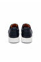 Genuine Leather Laceless Navy Blue Men's Sneaker - 250661 - 4
