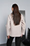 Women's Shawl Detailed Buttoned Lined Coat - 7