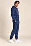 Men's 3 Thread Count Cotton Zippered Hooded Tracksuit Set Basic Jogger Bottom Top Set - 2