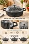 Bella Flat Pot 26 cm Granite Glass Lid Cast Iron Induction Base - 5