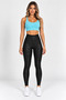 Women's High Waist Gathering Black Patterned Sports Leggings with Side Pockets - 7
