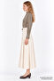 Pilikaşeli High Waist Regular Midi Skirt - 3