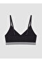 Vizyon New Season Black Underwire-Free Padded Striped Bustier - 2