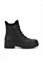 Tiga Premium Black Thick Sole Lace-Up Women's Boots - 2