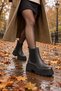 Matric Genuine Leather Elastic Casual Women's Chelsea Boots - 7