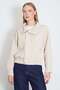 Casual Polo Collar Jacket with Hidden Zipper and Snap Buttons - 7