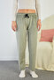 Velvet Pajama Bottoms with Bow and Elastic Waistband - 6