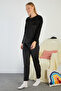 I Love Winter Embossed Printed Velvet Pajama Set - 4