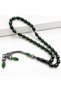 Green and Black Tones Vermeil Model Fire Amber Prayer Beads