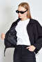 Beli Belted Pleated Polo Collar Short Jacket - 5