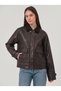Women's coat women's faux leather short coat - 4