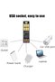 قطعة واحدة - مصباح جيب USB فائق النحافة بـ 6 مصابيح LED - إضاءة قابلة للتعتيم باللمس (كريمي) - 4